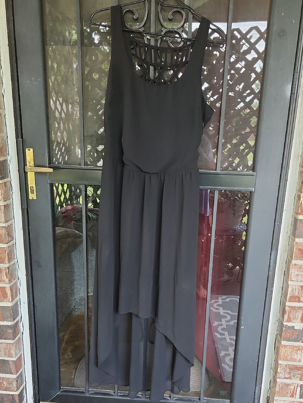 HeartSoul Black High-Low Sleeveless Dress with Strappy Back